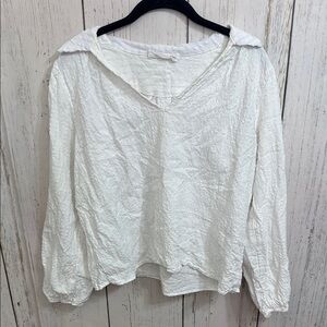 Self Contrast White Blouse